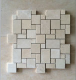 Cream Marfil Frech Pattern Beige Marble/Travertine Tiles Mosaic