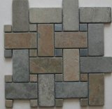 Rusty Slate Mosaic Tile with French Pattern (SSS-73)