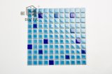 25*25mm Hawaii Blue Ice Crackle Ceramic Mosaic Tile for Decoration, Kitchen, Bathroom and Swimming Pool