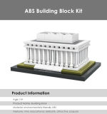 6731007-Architecture ABS Cartoon Building Brick - 273PCS - White