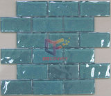 Wall Used Tile Blue Glass Brick Mosaic Tiles (CFC281)