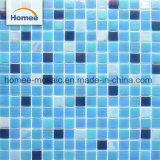 Light Blue Square Swimming Pool Dots Glass Mosaic Tile