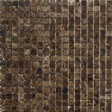 Hot Sale Emperador Dark Marble 25mm Square Chip Mosaic Tile