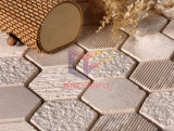 Beige Grind and Natural Face Mixed Marble Mosaic Tile (CFS1046)