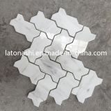 Italy Marble Waterjet Mosaic Tile, Calacatta White Herringbone Octagon Mosaic