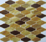 Brown & Oval Art Glass Mosaic Tile
