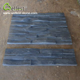 SL-018r Black Color Slate Ledge Culture Stone Tile Rough Finish