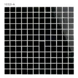 Black Decorative Fusing Square Stained Glass Mosaic Tile for Floor
