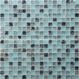 Blue Ice Crackle Glass Mosaic Tile for Swimming Pool or Bathroom Design