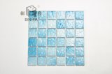 48X48mm Light Blue Wave Pattern Porcelain Ceramic Mosaic Tile for Decoration, Kitchen, Bathroom and Swimming Pool