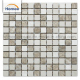 Cheap Price Square Shape Emperador Light Marble Mosaic Tile