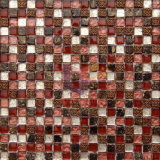Red Wall Used Glass Mix Resin Mosaic (CSR017)