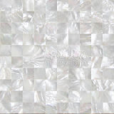 White Lip Mop Shell 15*15mm Square Mosaic Tile