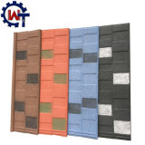 Easy Installation Flat Stone Coated Steel Roof Tiles