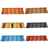 Customized Color Building Material Stone Coated Metal Wood Roof Tile