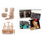 Wooden Geometric Shape Montessori Baby Gifts Toys Jenga Domino Building Blocks