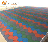 Sexangular Rubber Floor Tiles Mats for Outdoor Play Area