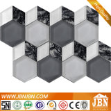 Hexagon and Diamond Shape American Style Glass Mosaic (M855163)