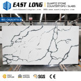 Hot Sale Calacatta Quartz Stones Gemstone for Engineered/Airport with Sparkling Surface