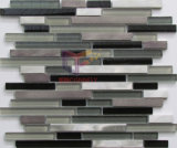 Classical Grey and Black Glass Mixed Aluminium Mosaic (CFA69)