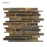 Wall Decorative Linear Stained Glass Tile Mosaic for Kitchen