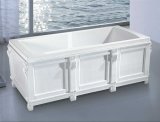 1800mm Rectangle Bathtub with Classical Wood Skirting (AT-LW0762M)