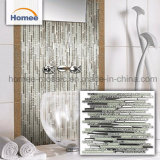 White Glitter Wall Mirror Crackle Diamond Crystal Glass Mosaic Tile