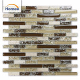Strip Stone Blend Antique Style Special Tumbled Surface Design Glass Mosaic Tile