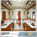 White Artificial Stone Quartz Bathroom Vanity Tops for Hotel/Commercial Project