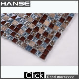 Qj002 Decorate Wall 15X15mm Brown Kitchen Glass Mosaic Tile