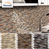 Classic Crackle Style Mix Color Glossy Glass&Metal Mosaic Tile for Decoration