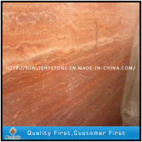 Polished Natural Red Travertine Slabs for Pavers, Floor/Wall Tiles