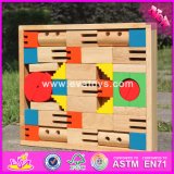 2017 Wholesale New Design 40 Pieces Children Wooden Building Block High Quality Kids Wooden Building Block with Box W13A114