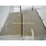 Flamed and Polished Yellow Granite Paving Tiles for Flooring