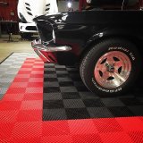 New PP Flooring with Vinyl Ribbed Surface, Interlocking PP PVC Garage Exhibition Showing Garage Floor Mat, PP + PVC Garage Floor Mat