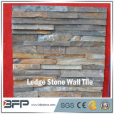 Stacked Rusty Slate Ledge Stone with Culture Stone Corner