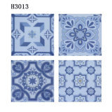 300X300mm Blue Color Flower Type Bathroom Ceramic Floor Tiles Design