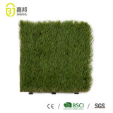 Interlocking Artificial Plastic Grass Floor Tile for Garden Landscaping