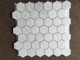 Bianco Carrera White 2'' Hexagon Stone Mosaic Honed Tile