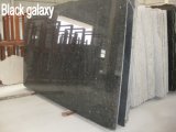 India Black Galaxy Granite Slabs, Countertops, Natural Black Stone Tiles