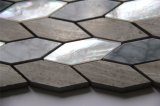 2017 New Design Mother of Pearl Shell Mix Marble Glass Mosaic Tile