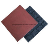 Indoor Rubber Tile, Square Rubber Tile, Wear-Resistant Rubber Tile