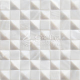 Freshwater Shell Pure White Arch Face 20*20mm Square Mosaic Tile