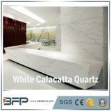 Elegant White Calacatta Quartzs for Slabs/Tiles/Countertops Interior Design