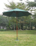 Top and Single Wooden Umbrella for Beach and Hotel