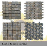 Natural Stone Marble Slate Art Mosaic for Bathroom / Kitchen Floor Tile