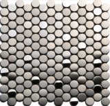 Round Best Selling Decorative Silver Metal Mosaic Tile