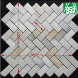 Tumbled Grey Oval Pebble Meshed Mosaic Tiles for Wall Cladding