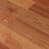 Handscraped Oak Flooring with Three Layer Wood Flooring Gunstock