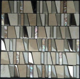 Luxuary Trapezoid Glass and Natural Stone Mosaic Tile